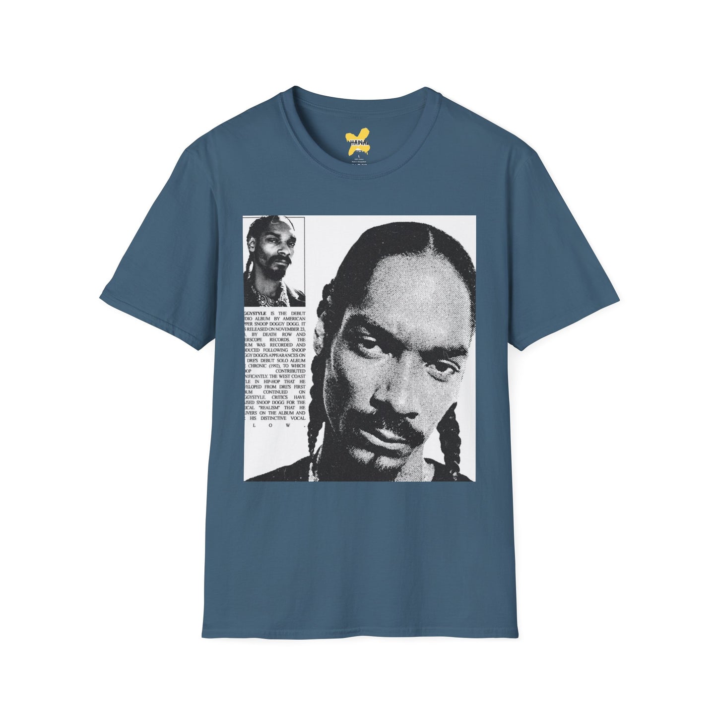Retro Hip-Hop Unisex Softstyle T-Shirt with Snoop Dogg Design