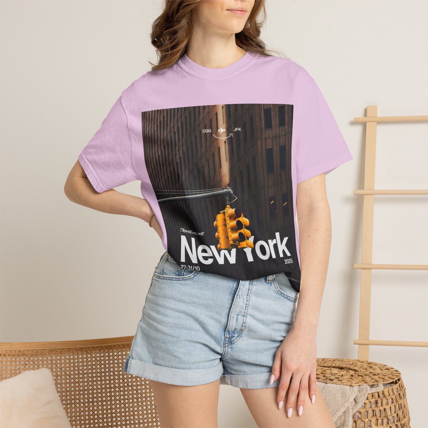 New York City Traffic Light Photo T‑Shirt — Urban Streetwear Tee
