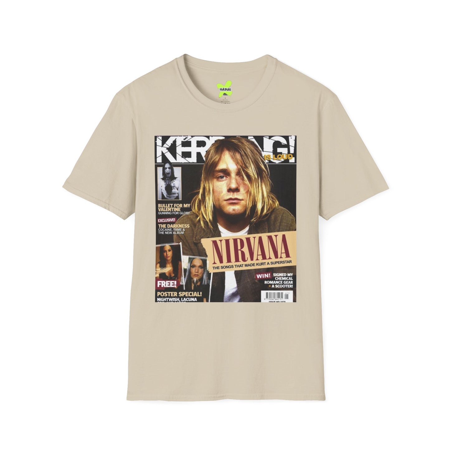 Retro Nirvana Unisex Softstyle T-Shirt - Vintage Magazine Design