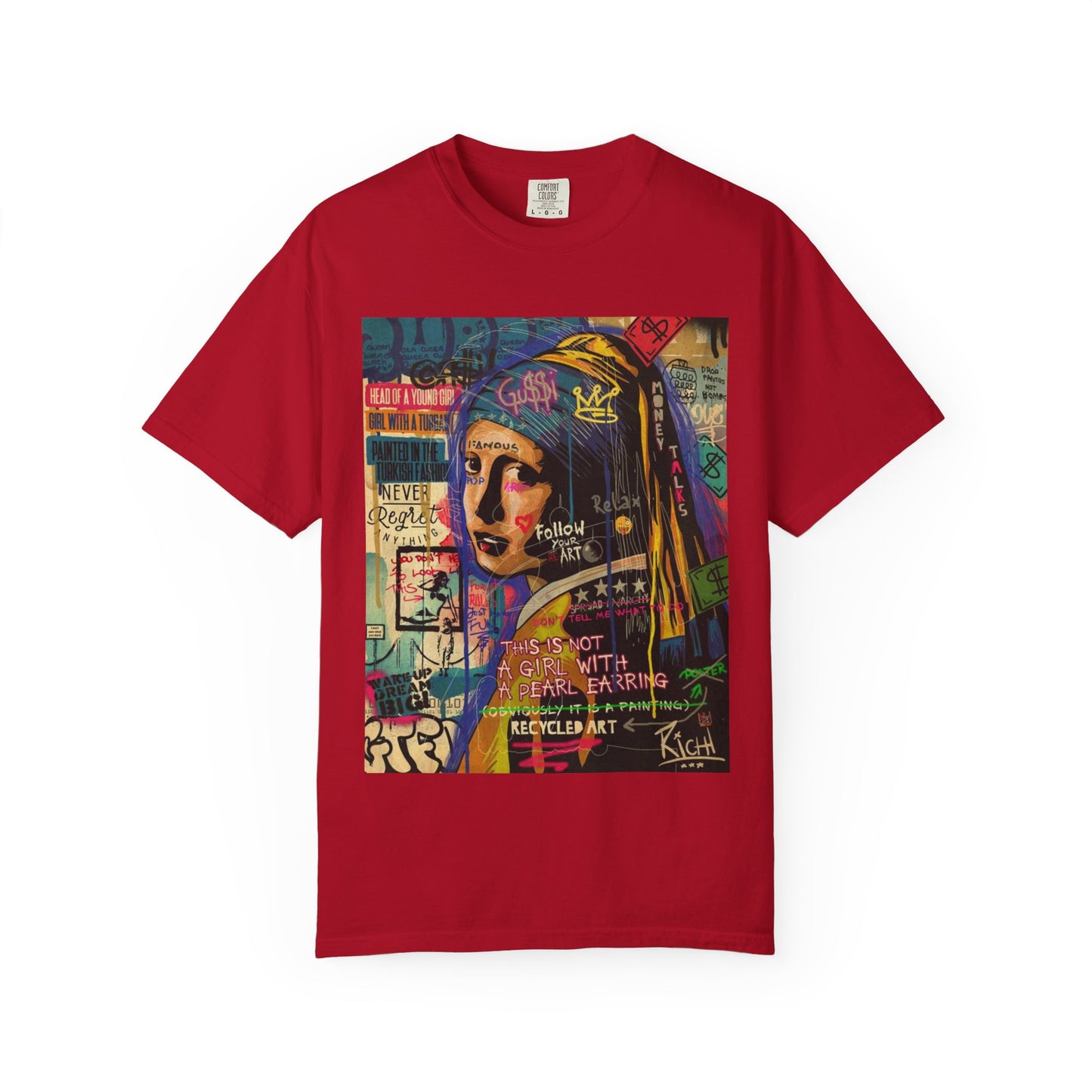 Artistic Unisex Garment-Dyed T-shirt - 'This Is Not a Girl with Great Hair' Design