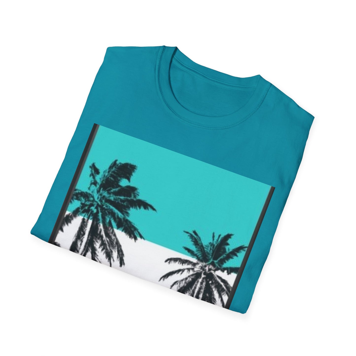 Tropical Palm Tree T-Shirt, Beach Vibes Tee, Summer Casual Wear, Vacation Top, Unisex Softstyle Shirt, Gift for Nature Lovers