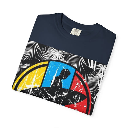 Surf Coast Unisex Garment-Dyed T-shirt - Retro Beach Vibes, Summer Essential, Surfing Gift, Casual Wear, Vacation Style