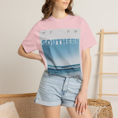 Southern Beach Photo T-Shirt — Ocean Waves Graphic Tee