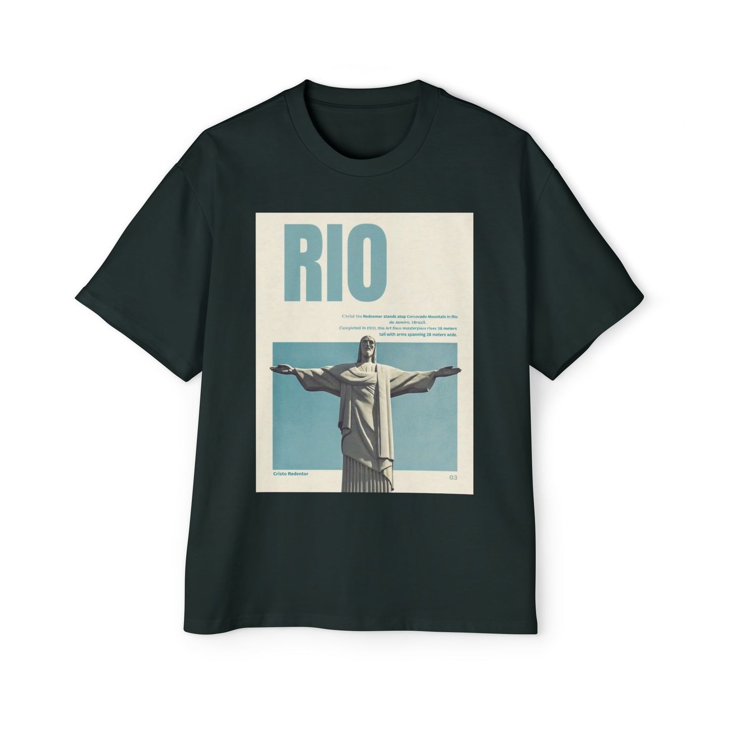 Rio Vintage Poster T-Shirt — Christ the Redeemer Travel Tee
