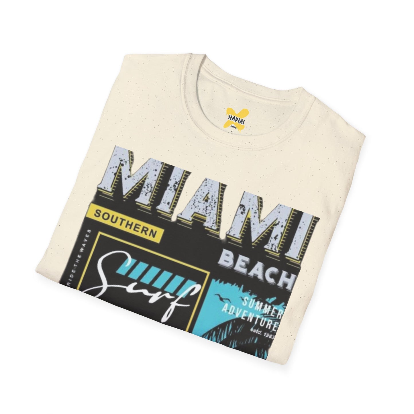 Miami Beach Surf Adventure Unisex Softstyle T-Shirt