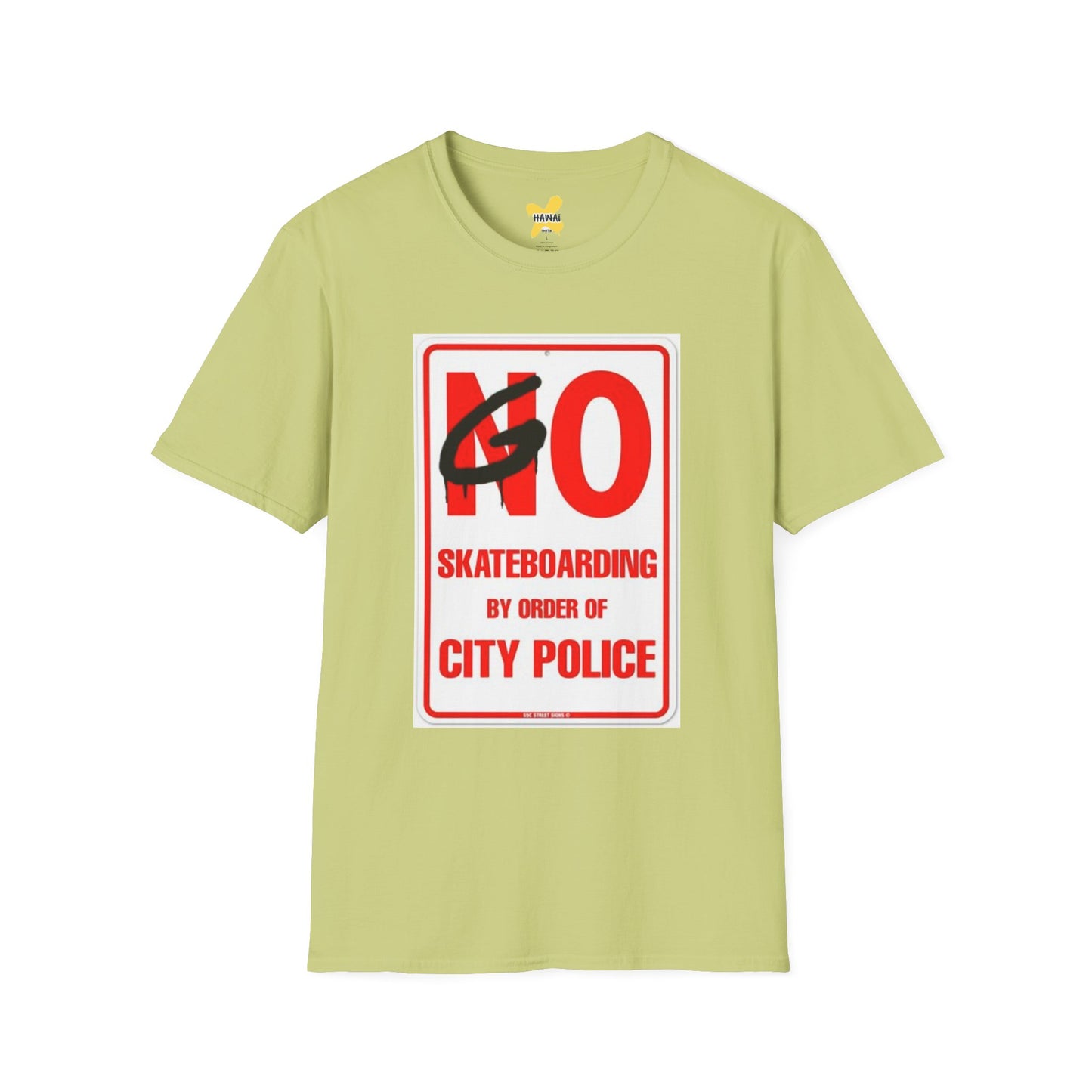 No Skateboarding Funny Unisex T-Shirt - City Police Sign Design