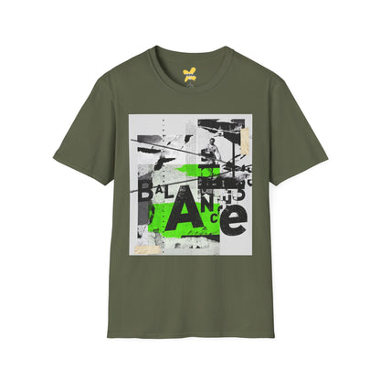 Retro Graphic Tee - Balance Art Design for Casual Style