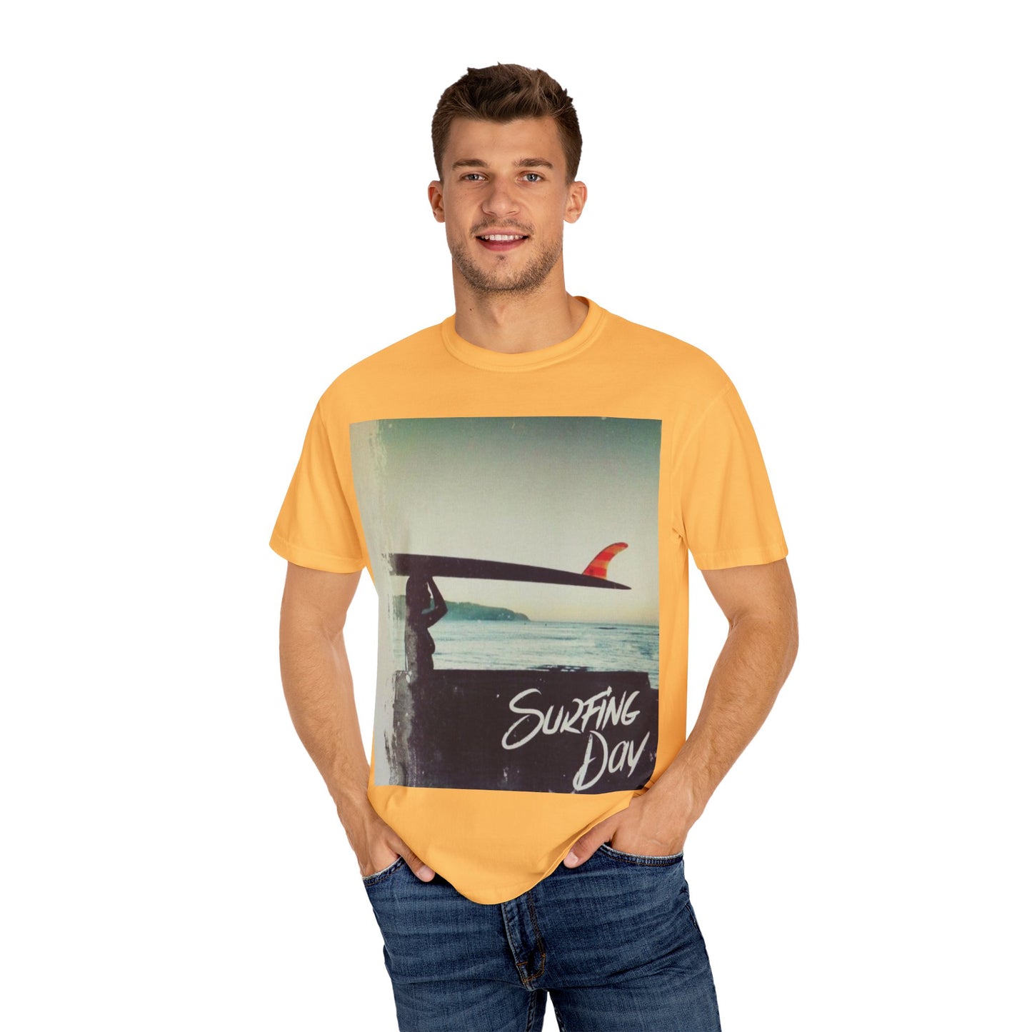 Surfing Day Unisex Tee | Vintage Style T-shirt for Beach Lovers, Summer Vibes, Gift for Surfers, Casual Strolling, Summer Outings