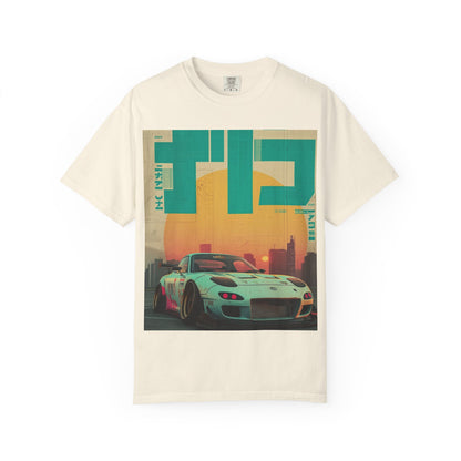 Retro Sunset Racing T-Shirt — Vintage Sports Car Graphic