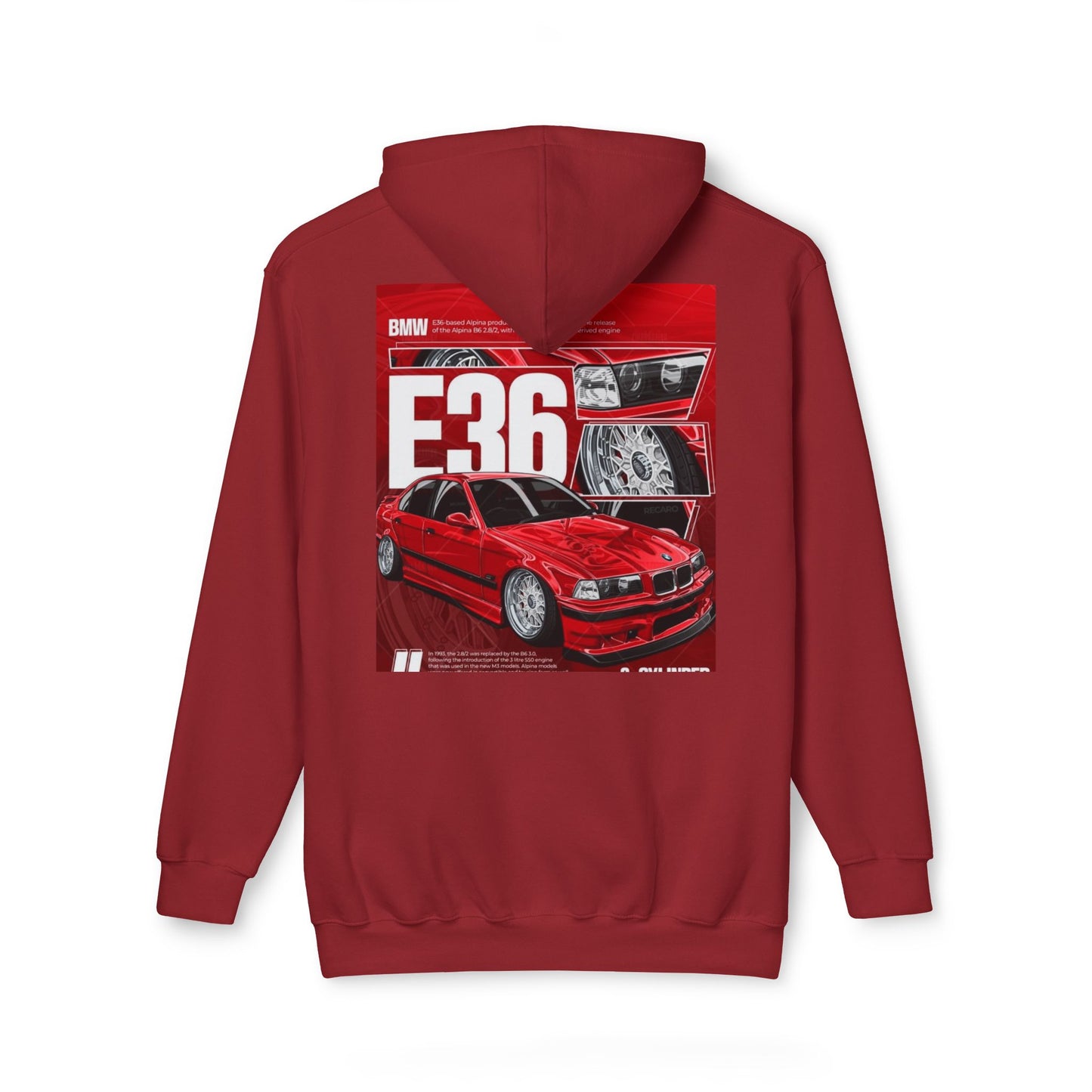 BMW E36 Unisex Hoodie, Car Lovers Gift, Automotive Sweatshirt, Made in USA Apparel, Cool Streetwear Design, Perfect for Car Shows