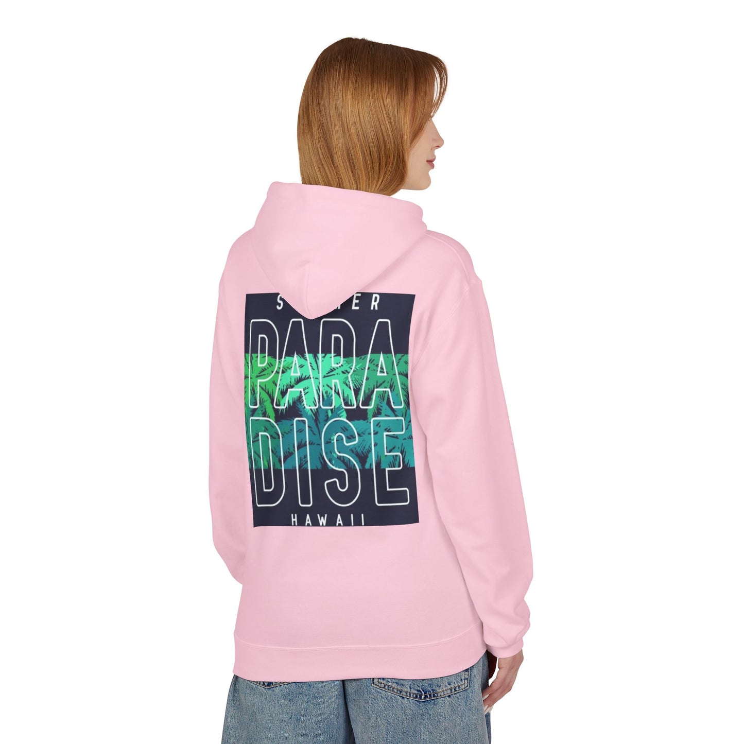 Summer Paradise Fleece Hoodie, Relaxed Beachwear, Hawaii Gift, Unisex Sweatshirt, Vacation Attire, Casual Outfit