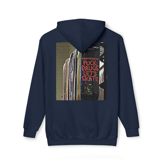Unisex Hooded Sweatshirt - "F*** Drugs, Let's Skate" Graphic