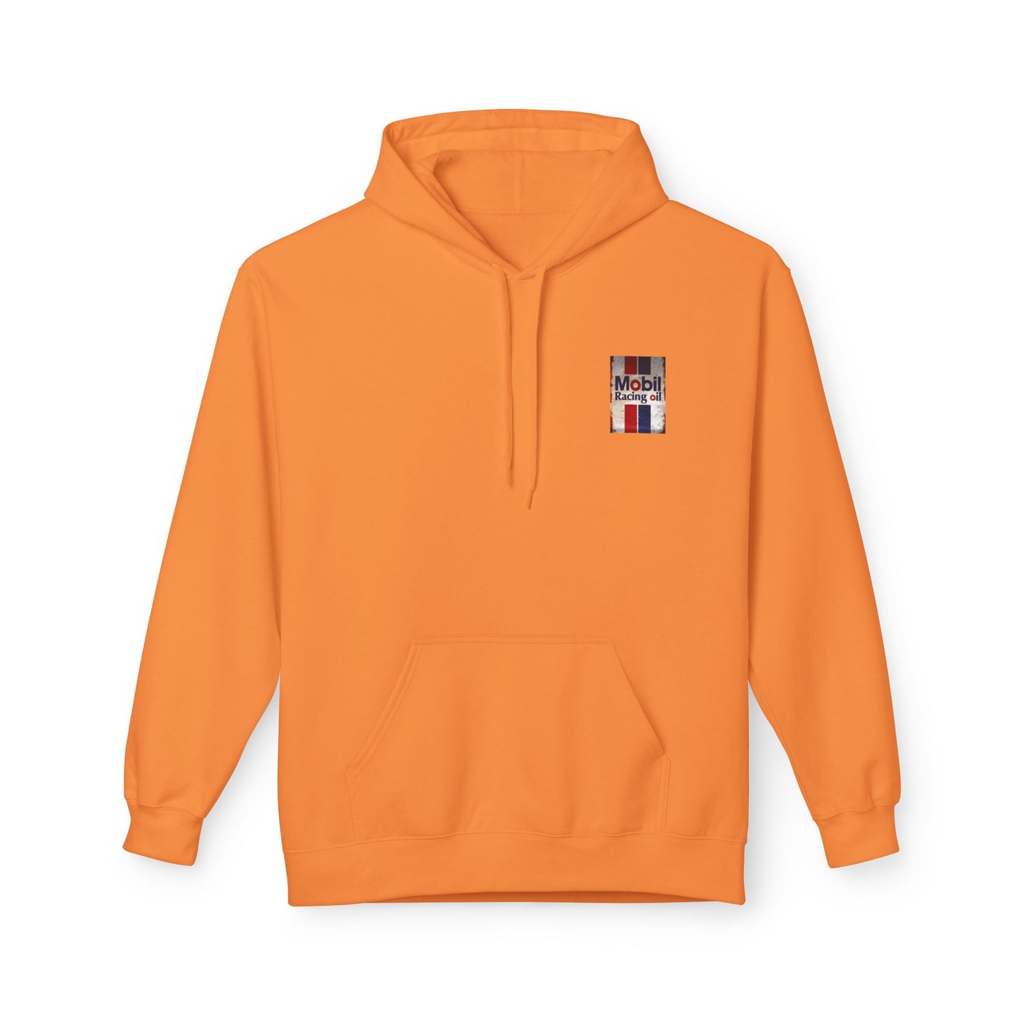 Retro Mobil Racing Oil Fleece Hoodie for Motorsport Enthusiasts