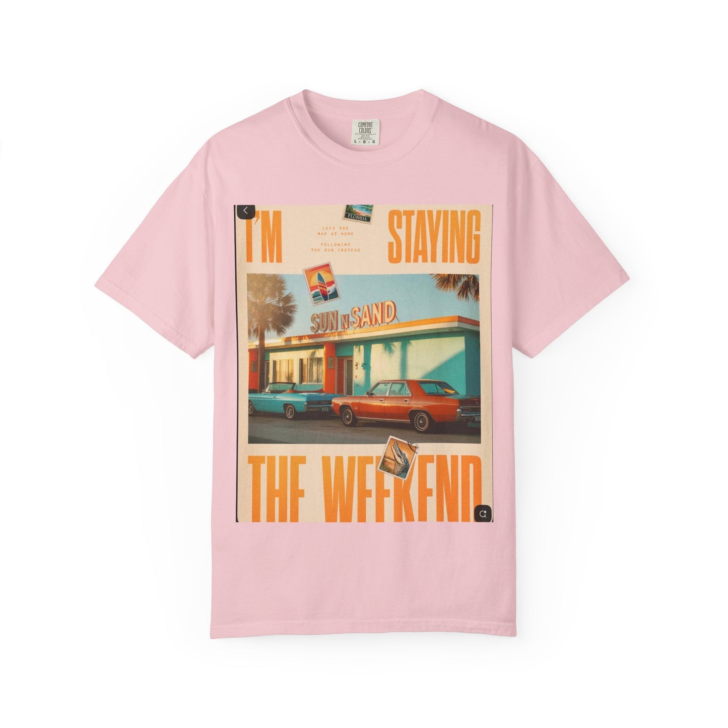 Weekend Staycation Vintage T-Shirt — "I'm Staying the Weekend" Retro Diner Design