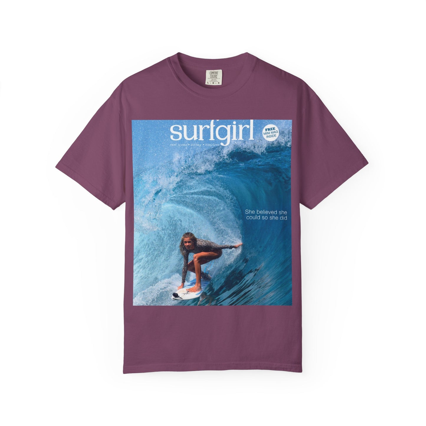 Surfgirl Wave Photo T-Shirt — Vintage Surf Magazine Graphic Tee