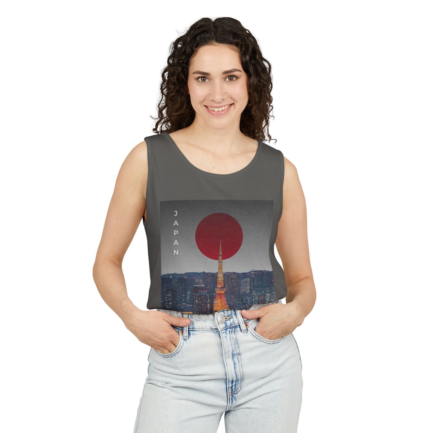 Tokyo Vintage Poster Tank — Japan Cityscape Graphic Tank Top