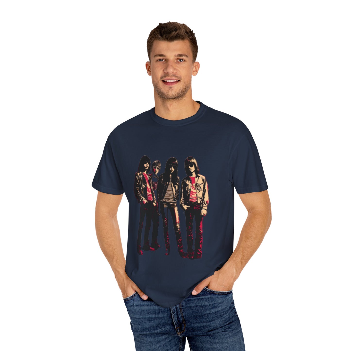 Rock Band Graphic Unisex Garment-Dyed T-Shirt