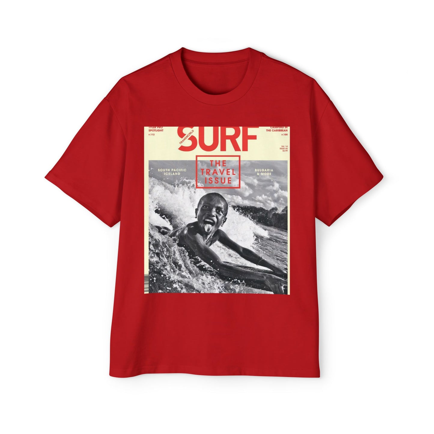 Surf Magazine Graphic Tee — "Surf: The Wave Issue" Vintage Beach Shirt