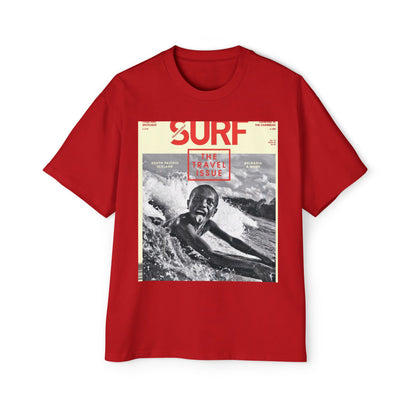 Surf Magazine Graphic Tee — "Surf: The Wave Issue" Vintage Beach Shirt