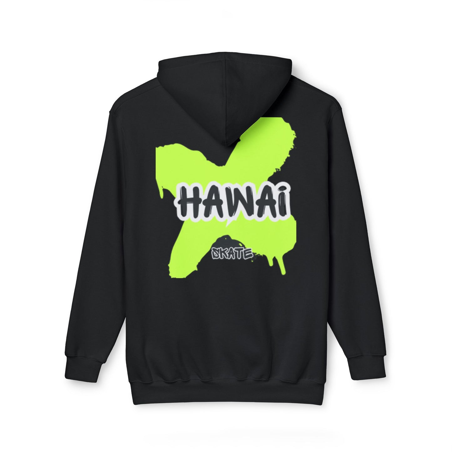 Vibrant Hawaii Graphic Unisex Hooded Sweatshirt - Perfect for Skate Lovers