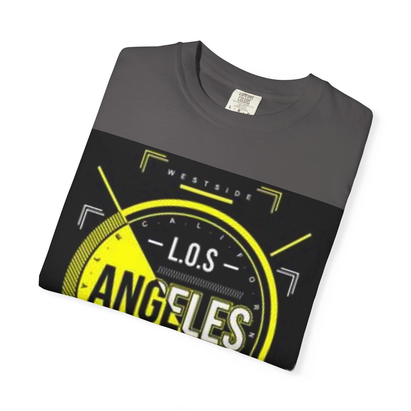 Unisex Garment-Dyed T-Shirt with Automotive Wheel Design