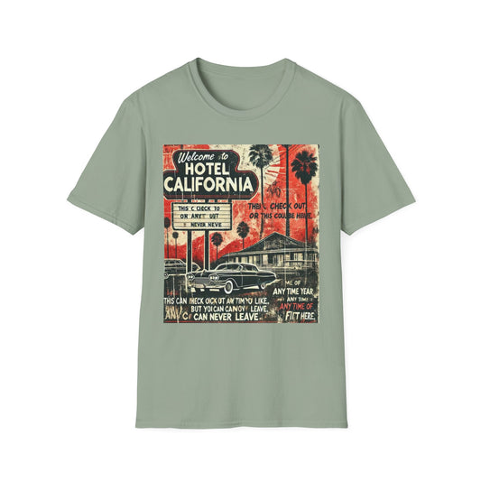 Vintage Hotel California Graphic T-Shirt – Perfect for Music Lovers