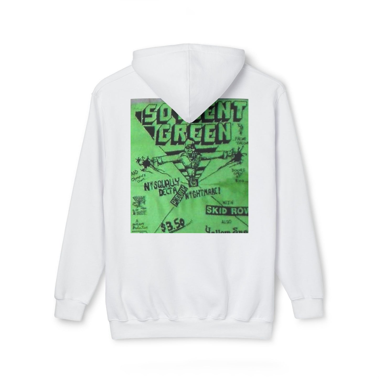 Retro Graphic Unisex Hooded Sweatshirt - 'Solvent Green' Design