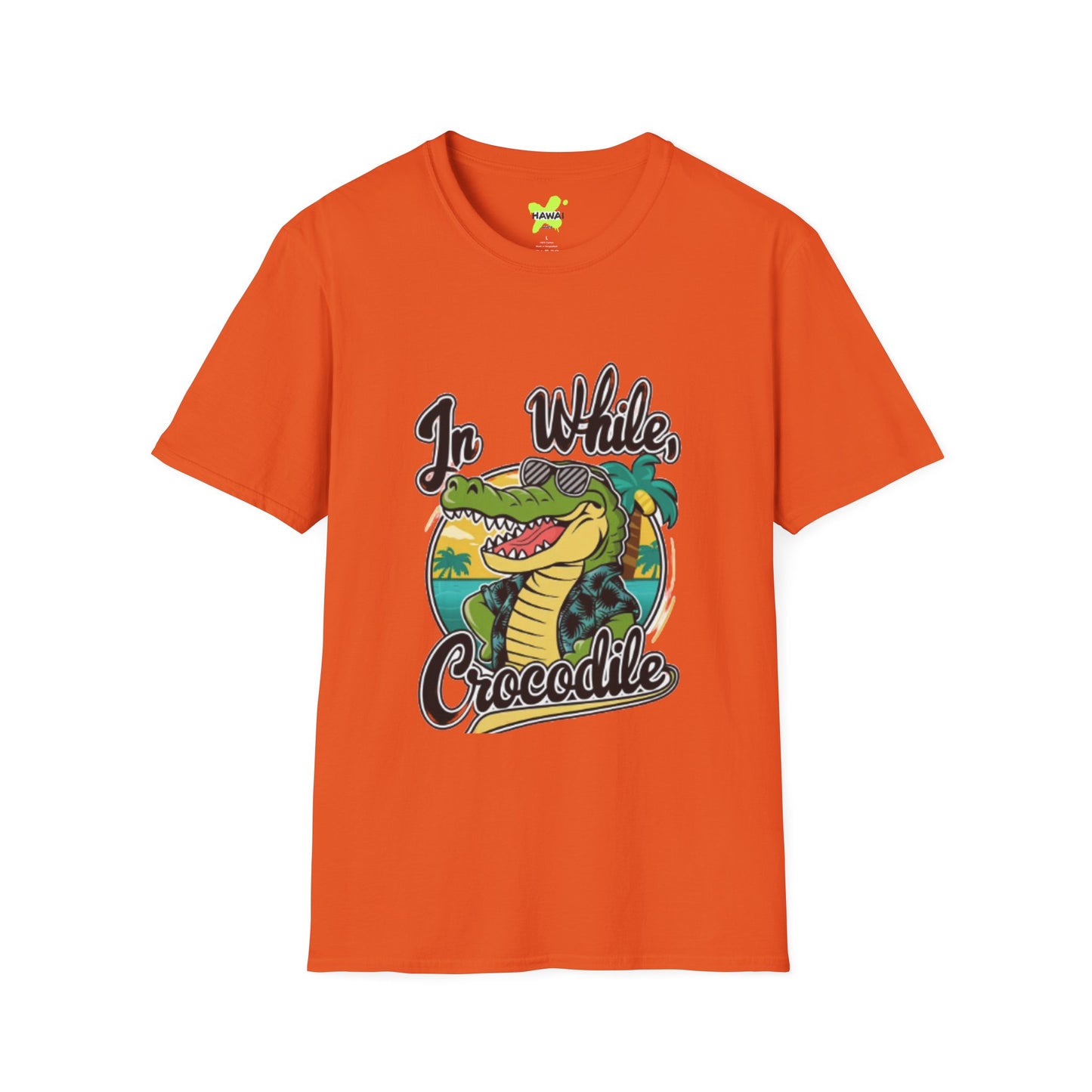 In Wild Crocodile Unisex Softstyle T-Shirt - Fun Graphic Tee for Animal Lovers