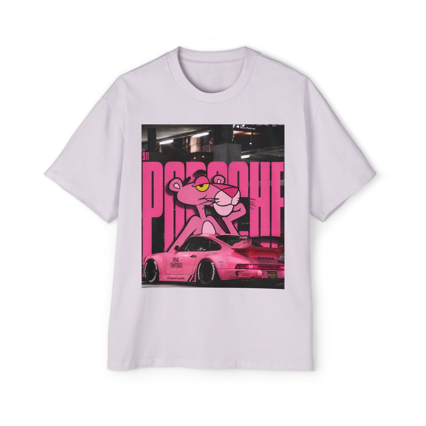 Pink Panther Streetwear Tee — Retro Racing Graphic Shirt