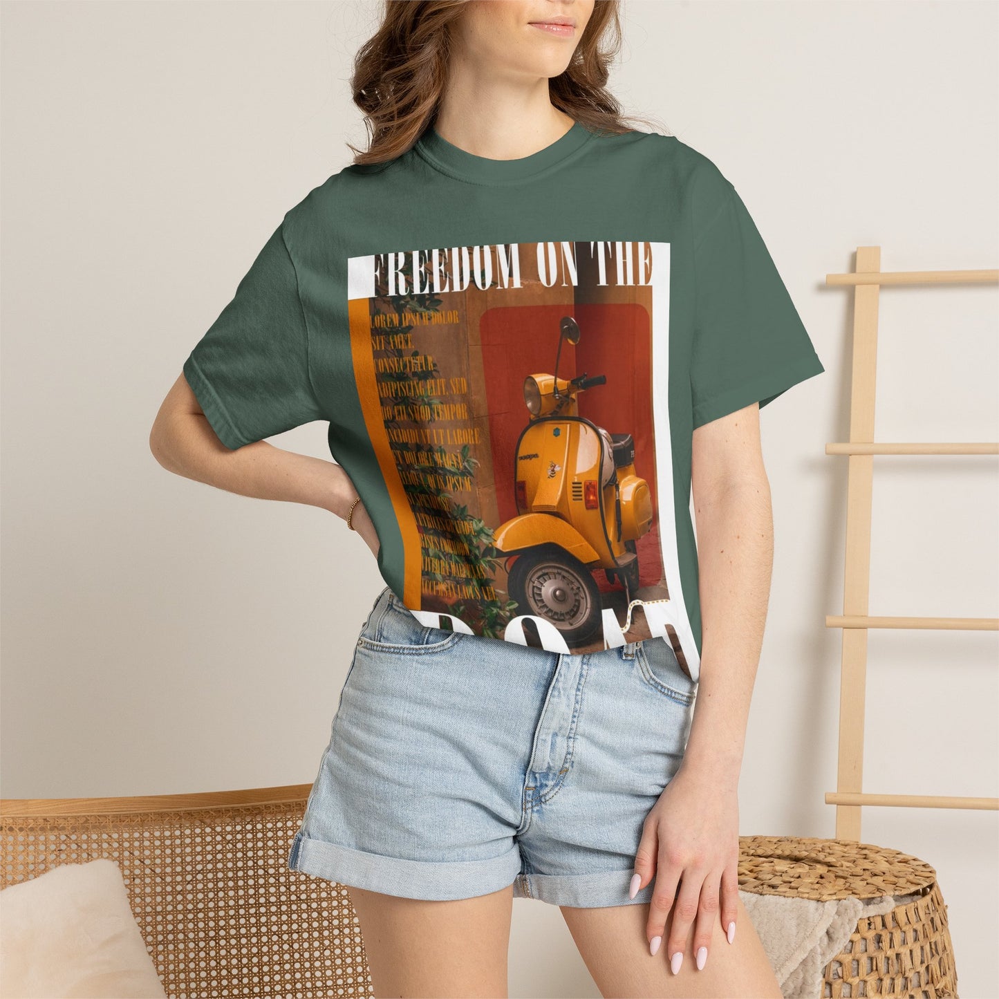 Vintage Vespa 'Freedom on the Road' T-Shirt