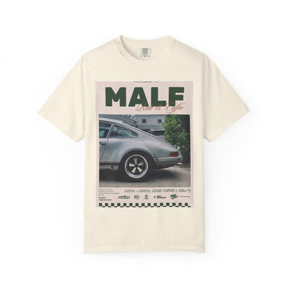 Vintage Porsche Photo Tee — "MALF Live to Ride" Graphic T-Shirt