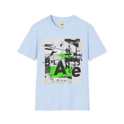 Retro Graphic Tee - Balance Art Design for Casual Style