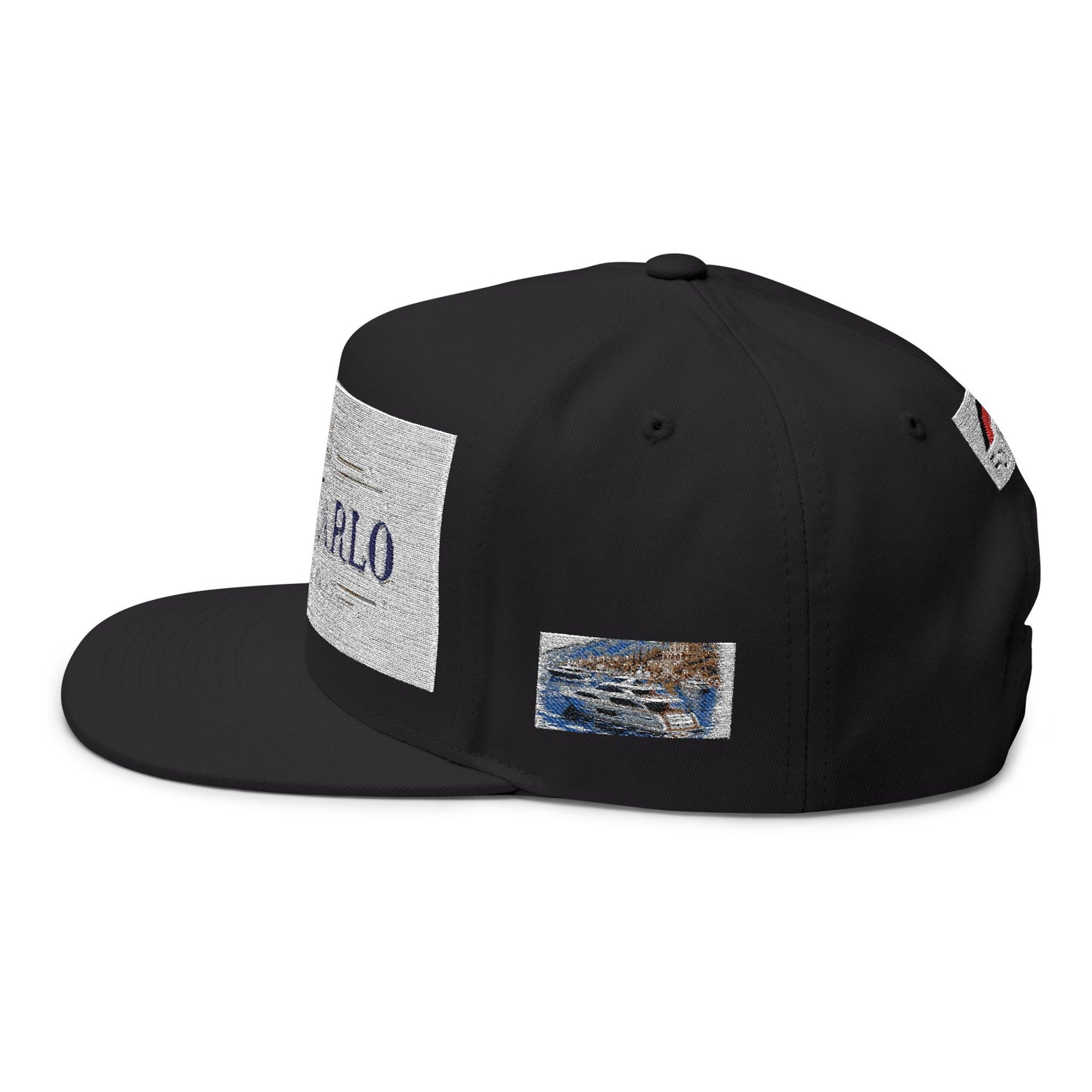 Monte Carlo Monaco Embroidered Flat Bill Cap