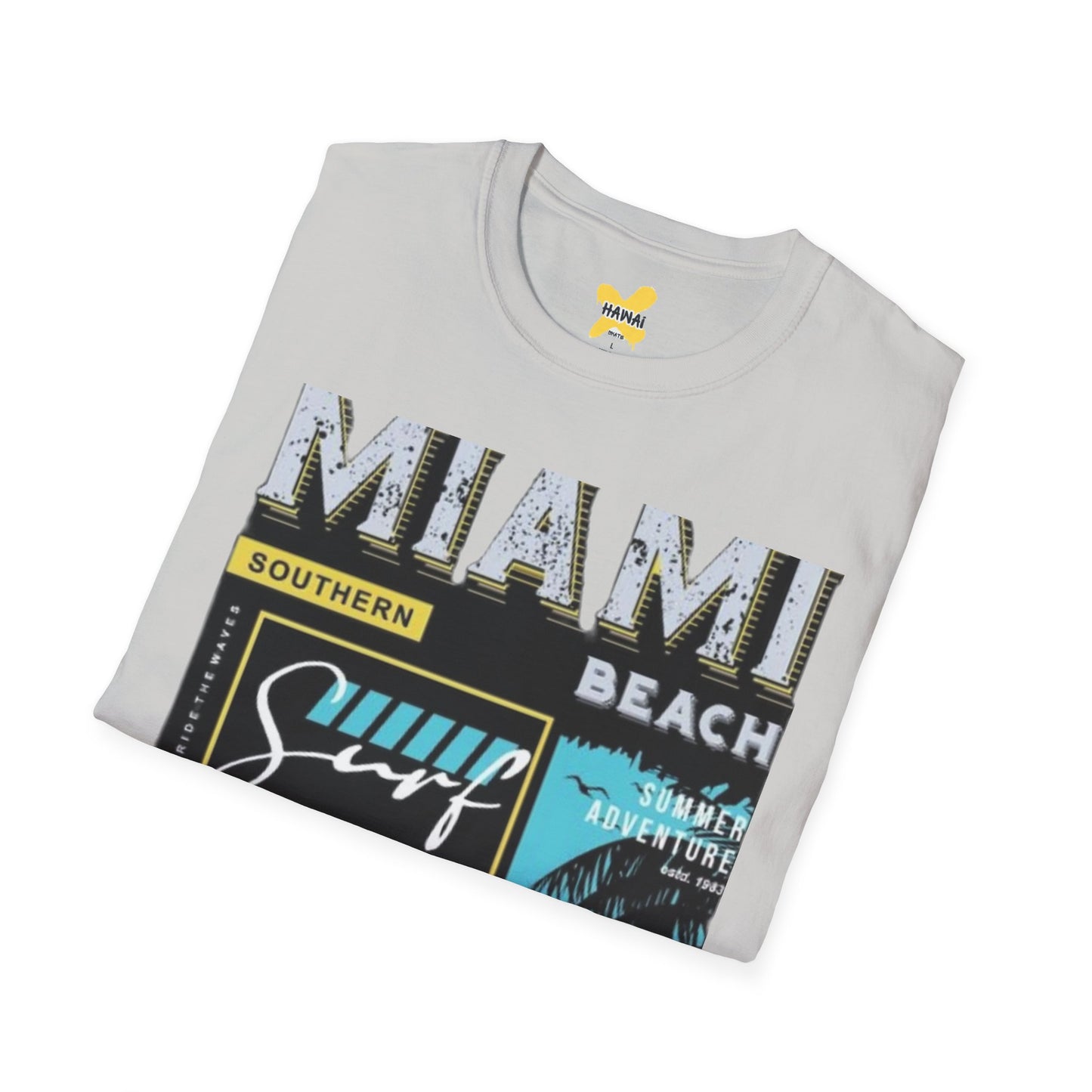 Miami Beach Surf Adventure Unisex Softstyle T-Shirt