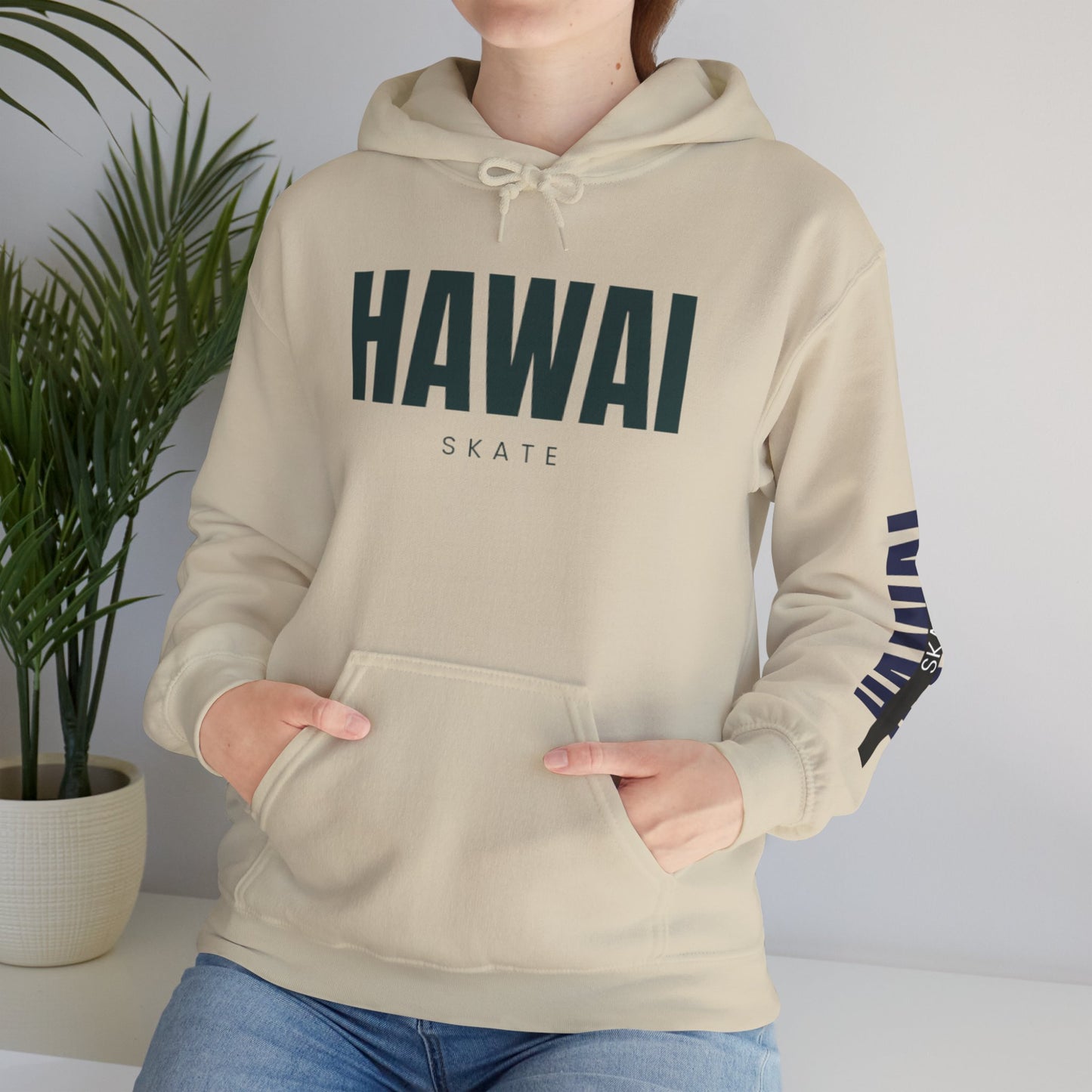 Hawai Skate Hooded Sweatshirt - Casual Streetwear, Unisex Pullover, Perfect for Skate Lovers, Ideal for Everyday Wear, Gift for Him/Her