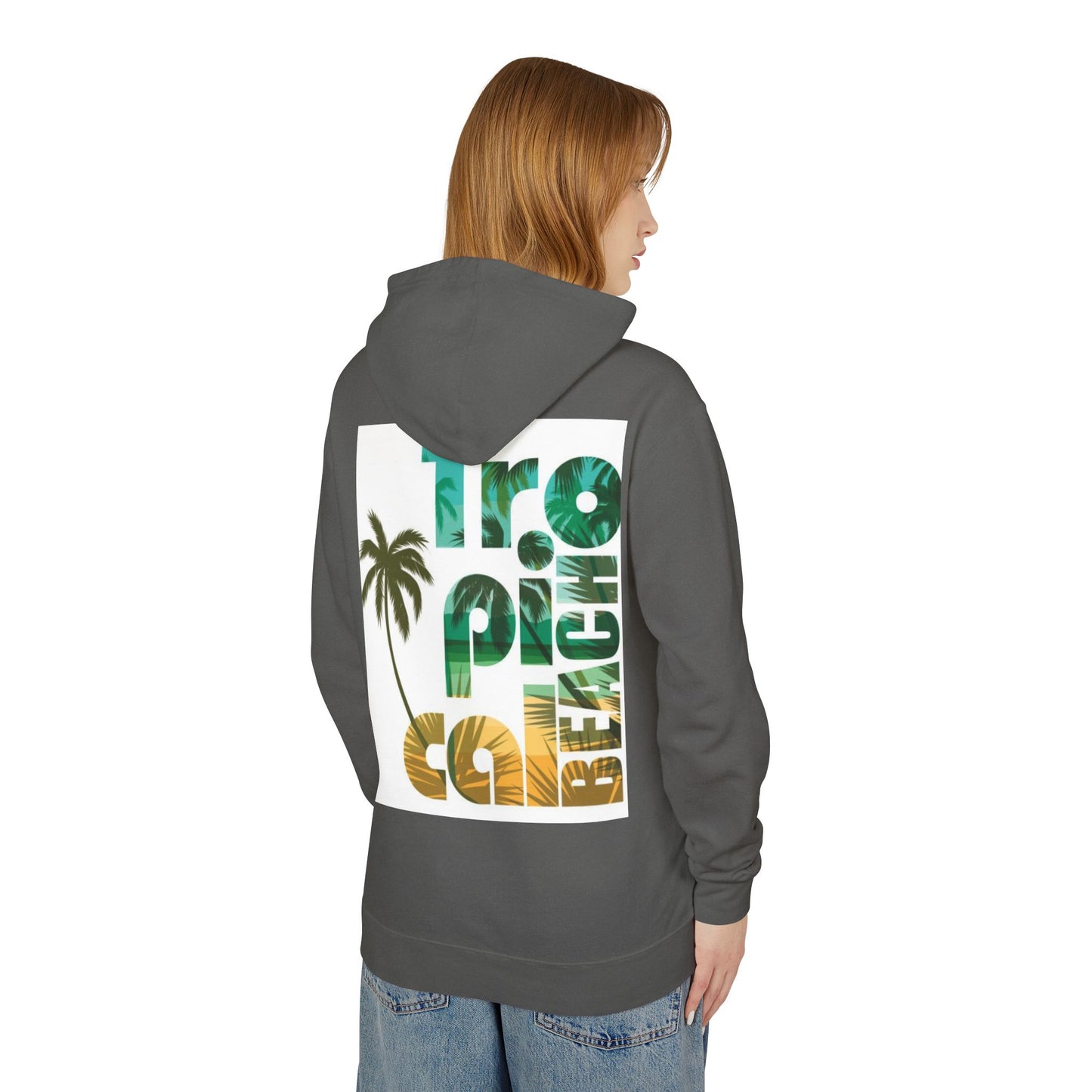 Tropical Beach Vibes Lightweight Unisex Hoodie
