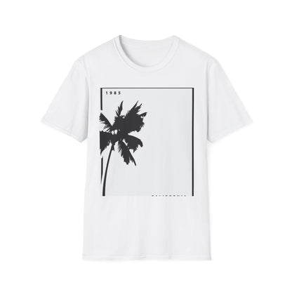 Tropical Palm Graphic Tee - Vintage Summer Vibes, Vacation Shirt, Unisex Casual Wear, Gift for Beach Lovers, 1985 Design
