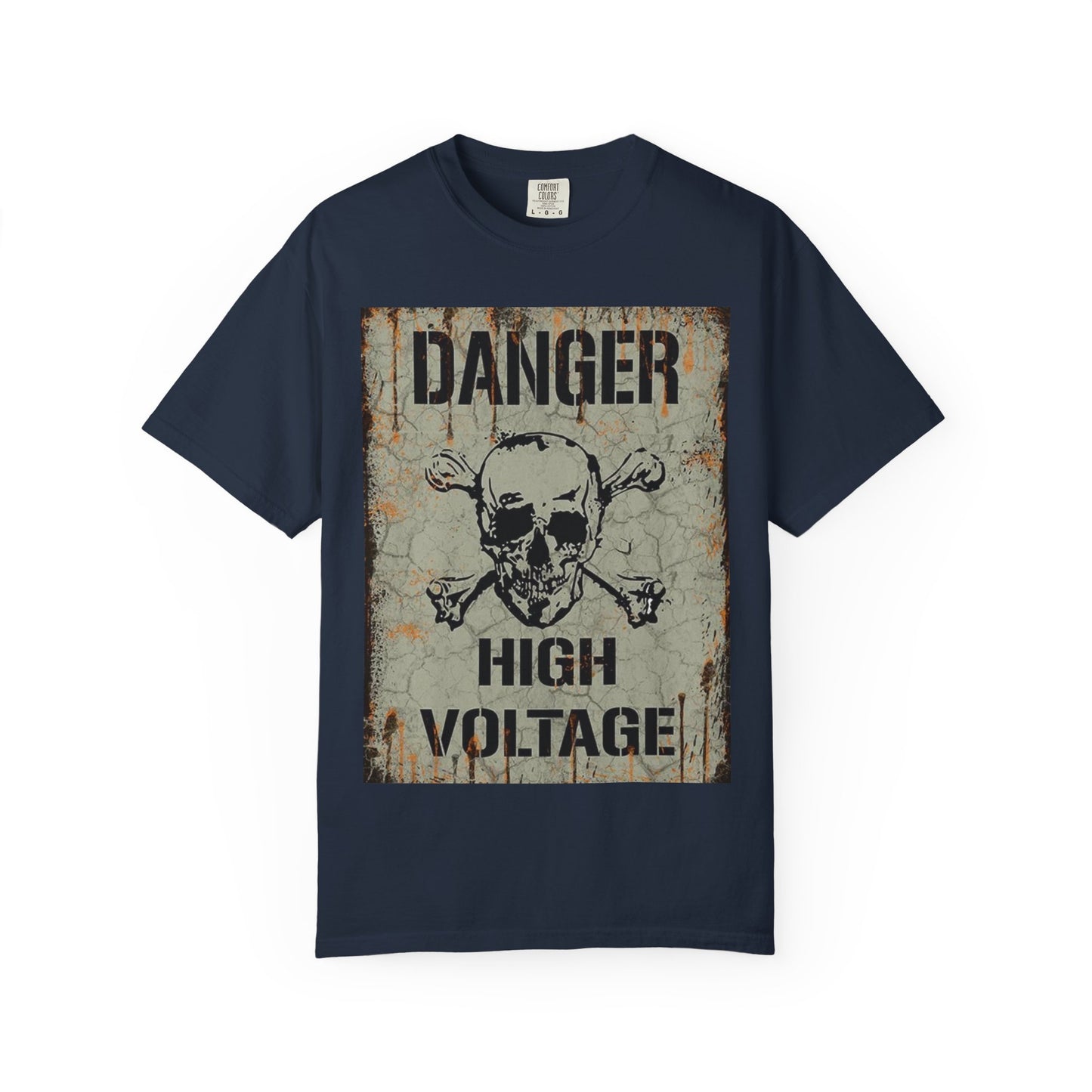 High Voltage Skull T-Shirt – Unisex Garment-Dyed Tee