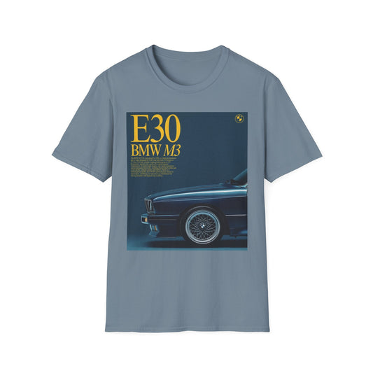 BMW E30 M3 Graphic Tee, Unisex Car Lover Shirt, Automotive Gift, Vintage T-Shirt, Car Enthusiast Apparel, Perfect for Birthdays
