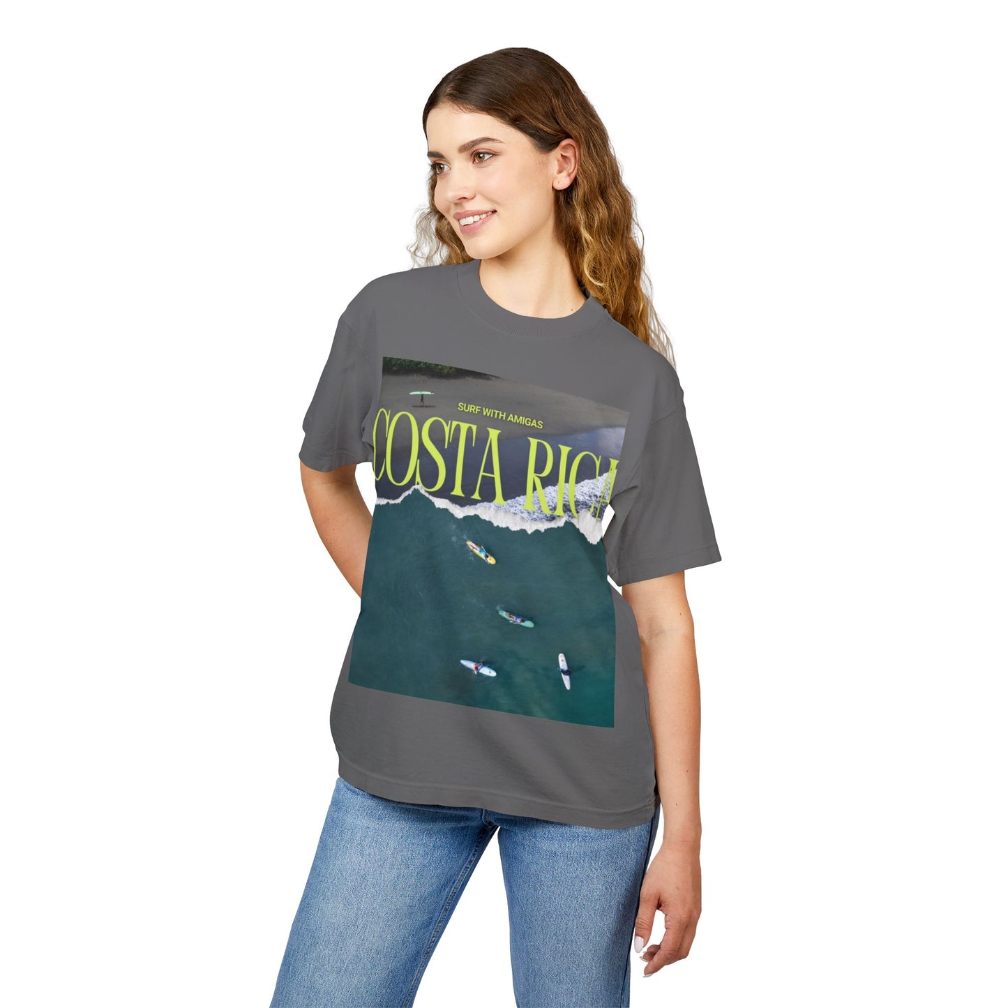 Costa Rica Surf Tee — Aerial Surfboard Photo Graphic T-Shirt