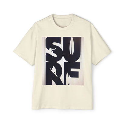 Surf Graphic Tee — Oversized Men's Surfboard Silhouette Shirt