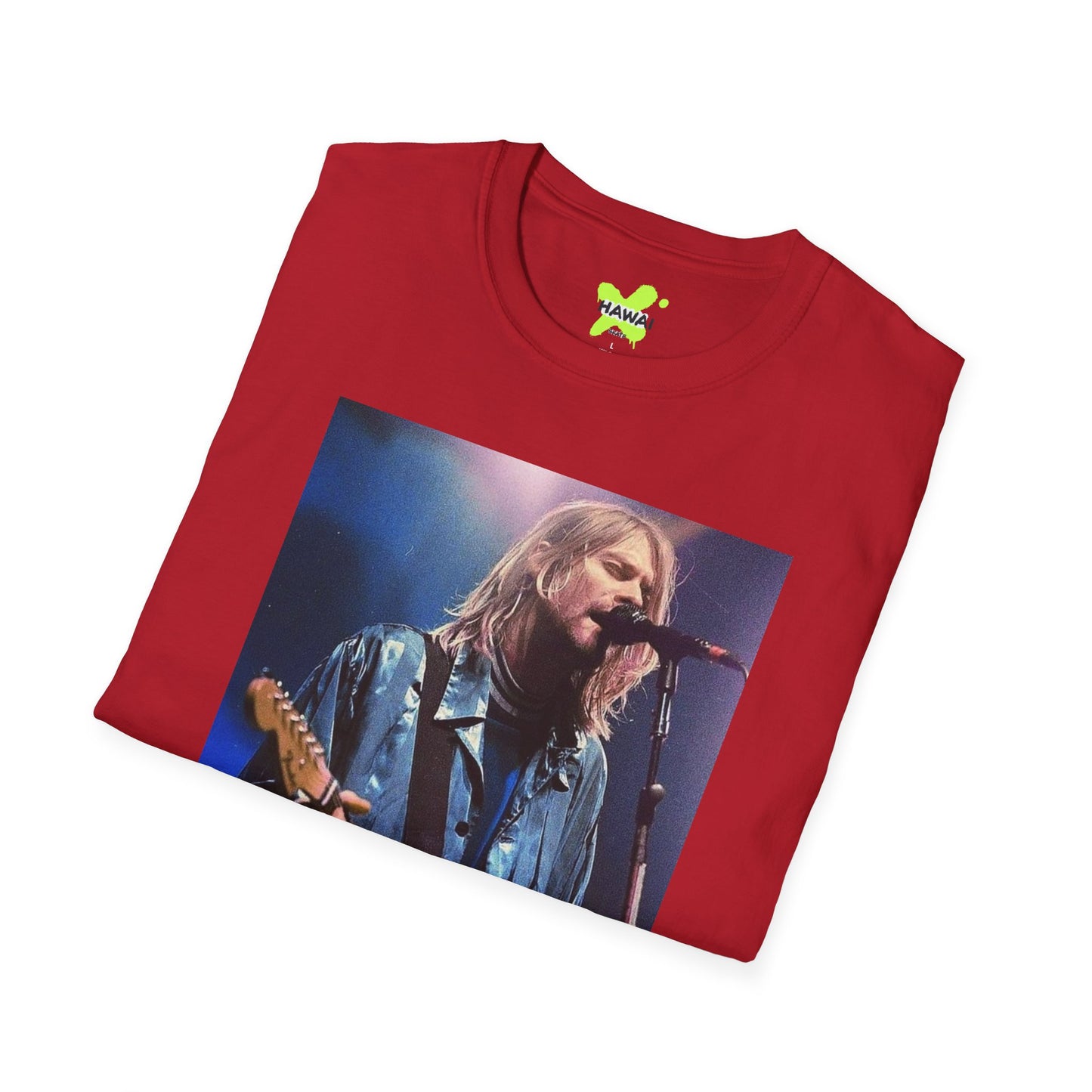 Kurt Cobain Unisex Softstyle T-Shirt - Retro Grunge Band Tee