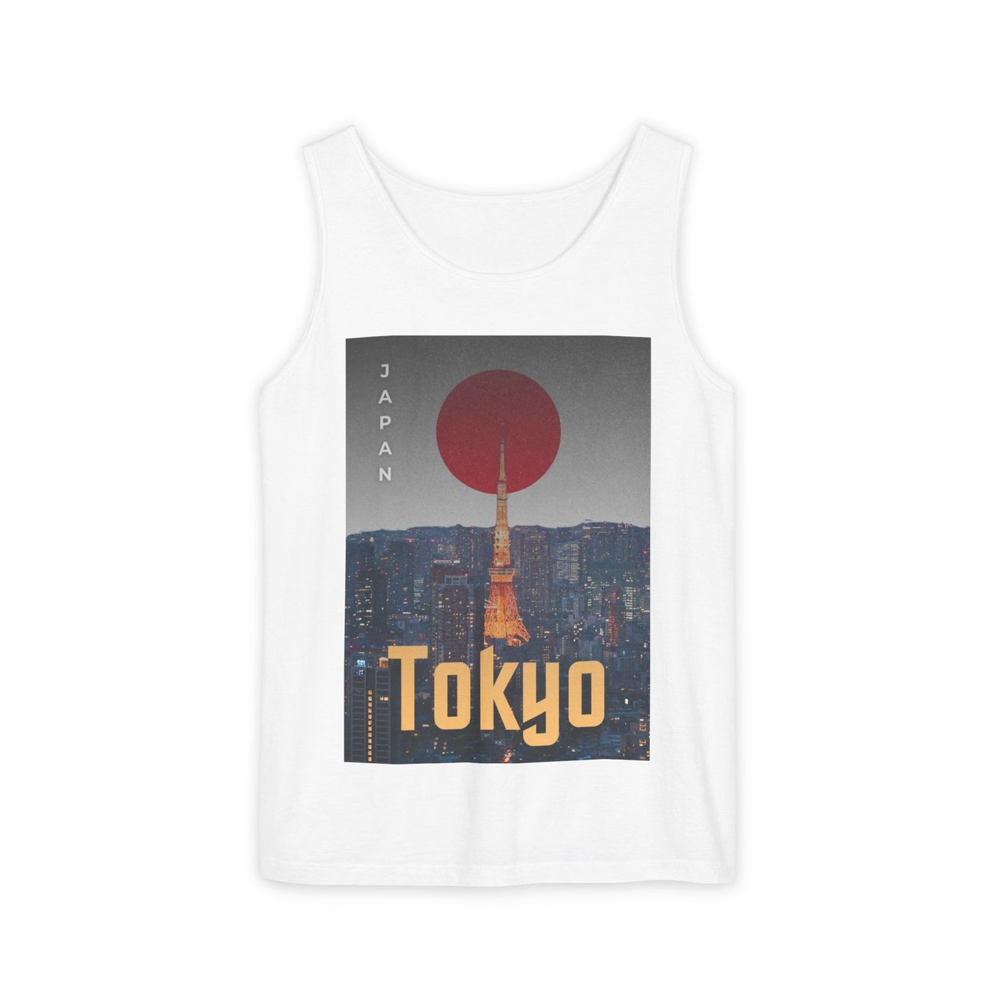 Tokyo Vintage Poster Tank — Japan Cityscape Graphic Tank Top