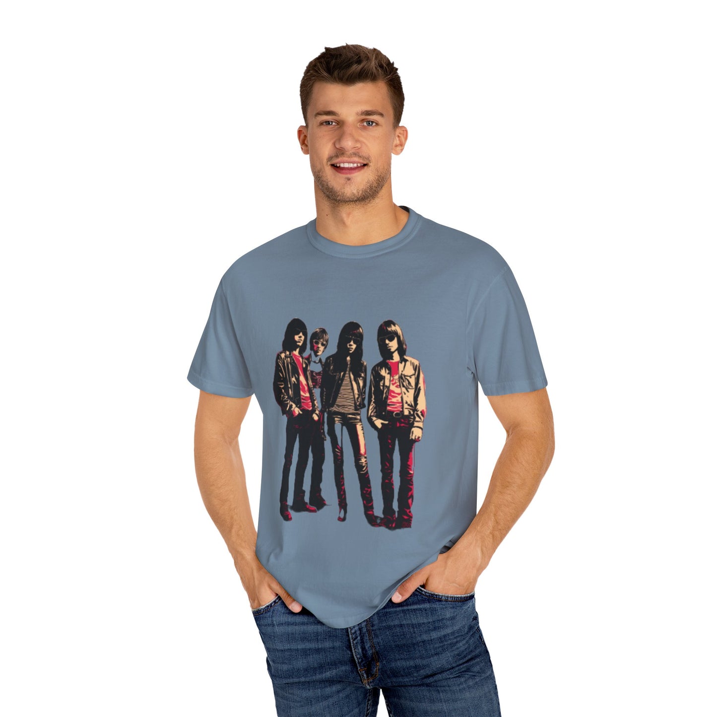 Rock Band Graphic Unisex Garment-Dyed T-Shirt