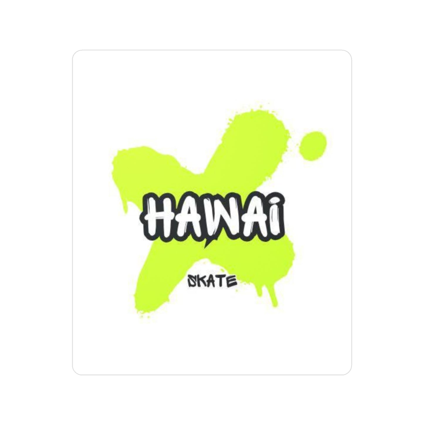 Hawaii Skate Neon Splash Kiss-Cut Vinyl Sticker