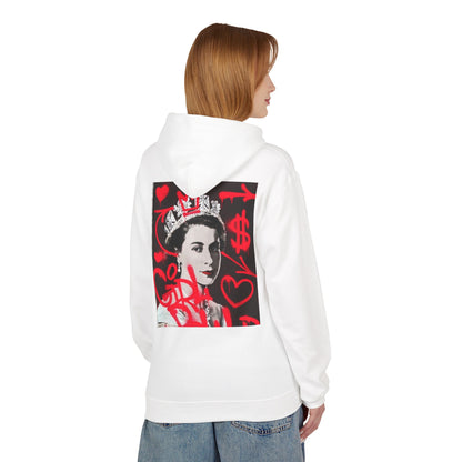 Queen Inspired Graphic Fleece Hoodie - Unisex Midweight, Cozy Apparel for Art Lovers