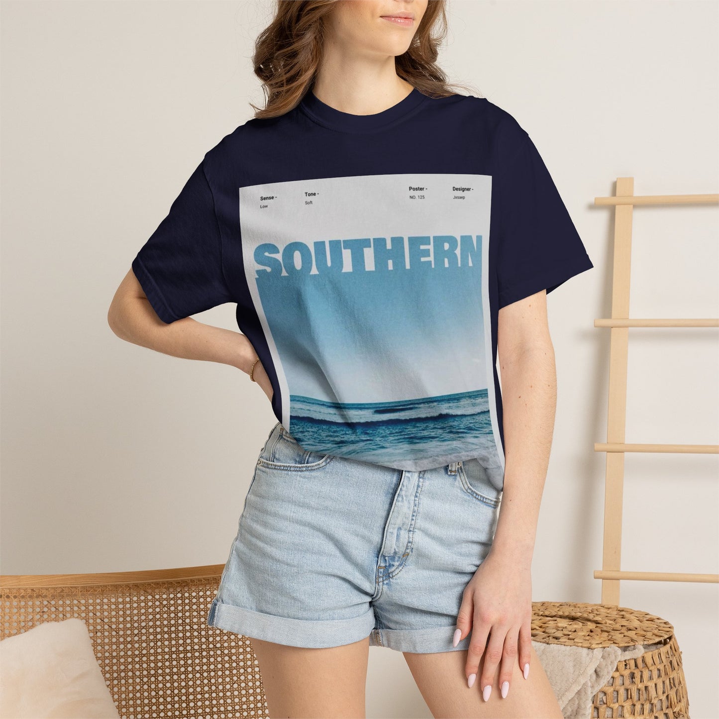 Southern Beach Photo T-Shirt — Ocean Waves Graphic Tee