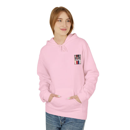 Retro Mobil Racing Oil Fleece Hoodie for Motorsport Enthusiasts