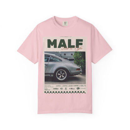 Vintage Porsche Photo Tee — "MALF Live to Ride" Graphic T-Shirt