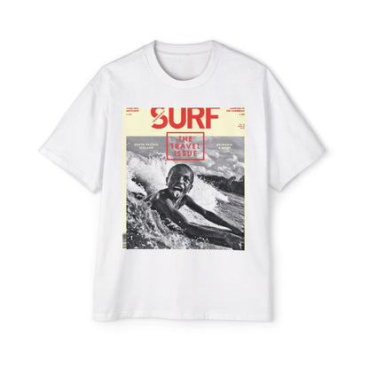 Surf Magazine Graphic Tee — "Surf: The Wave Issue" Vintage Beach Shirt